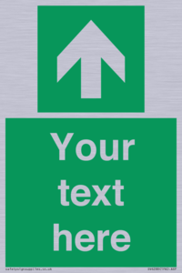 Safe condition Custom arrow up sign